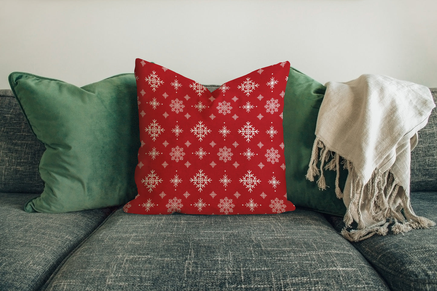 snowflake cushion cover