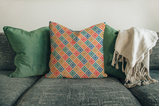 Colorful Triangles Cushion Cover