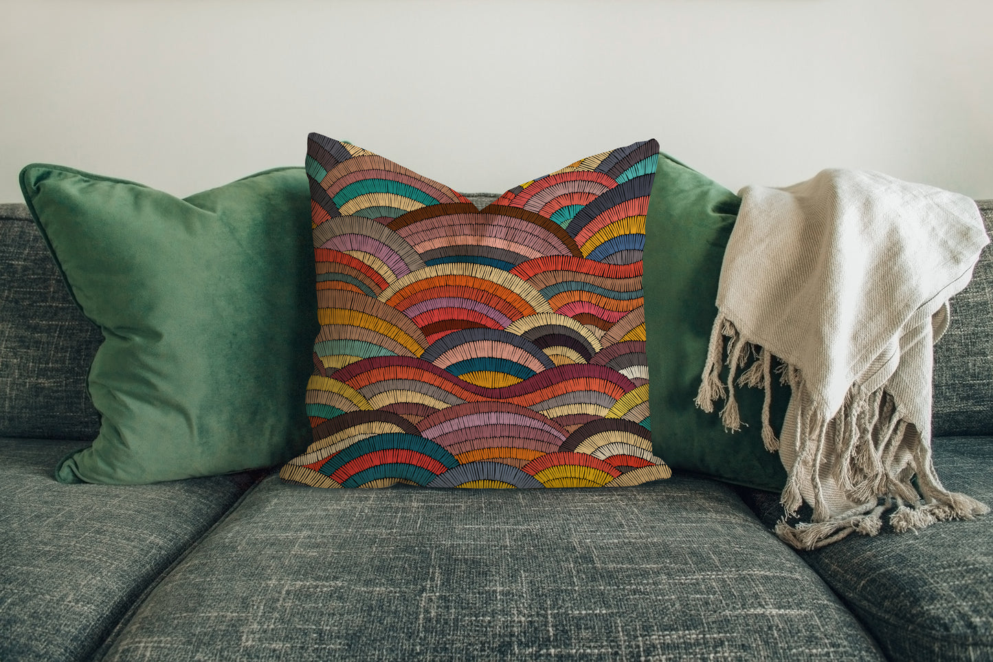 rainbow cushion cover