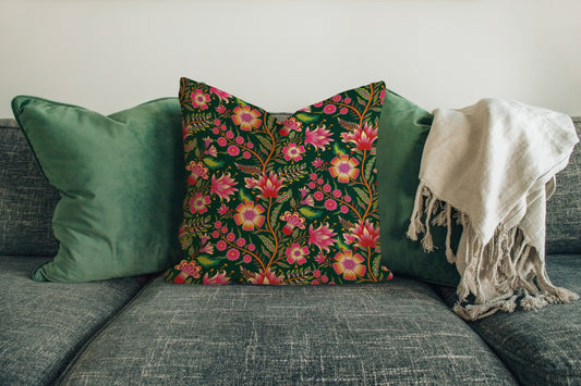 Emerald Garden Cushion Cover