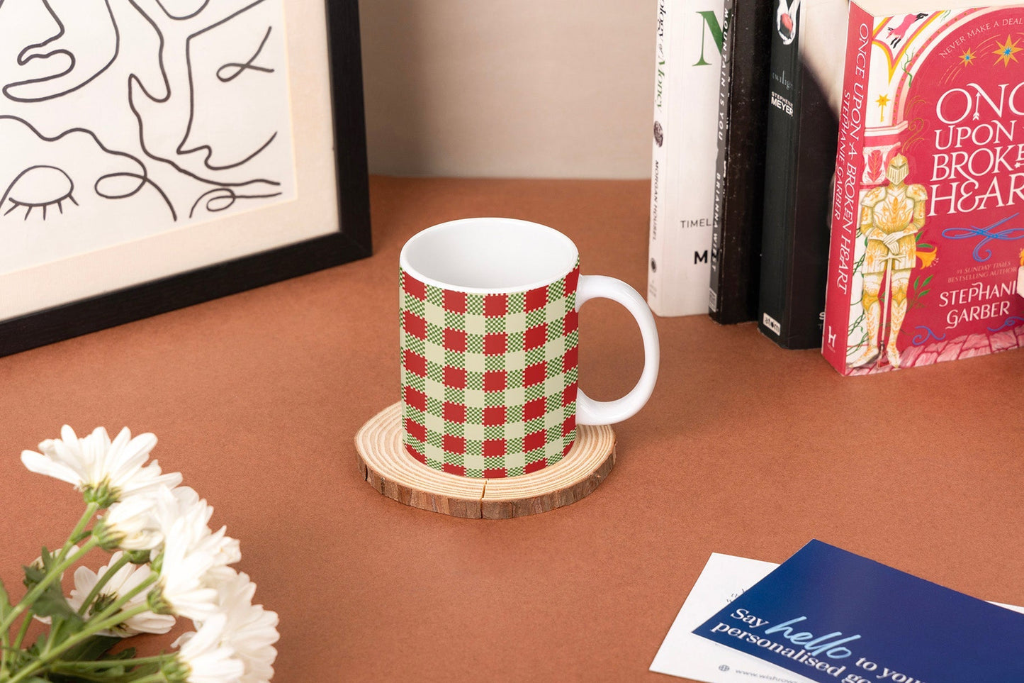 mistletoe hot chocolate mug