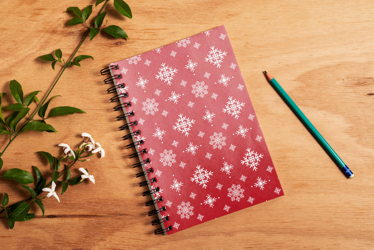 snowflake spiral notebook