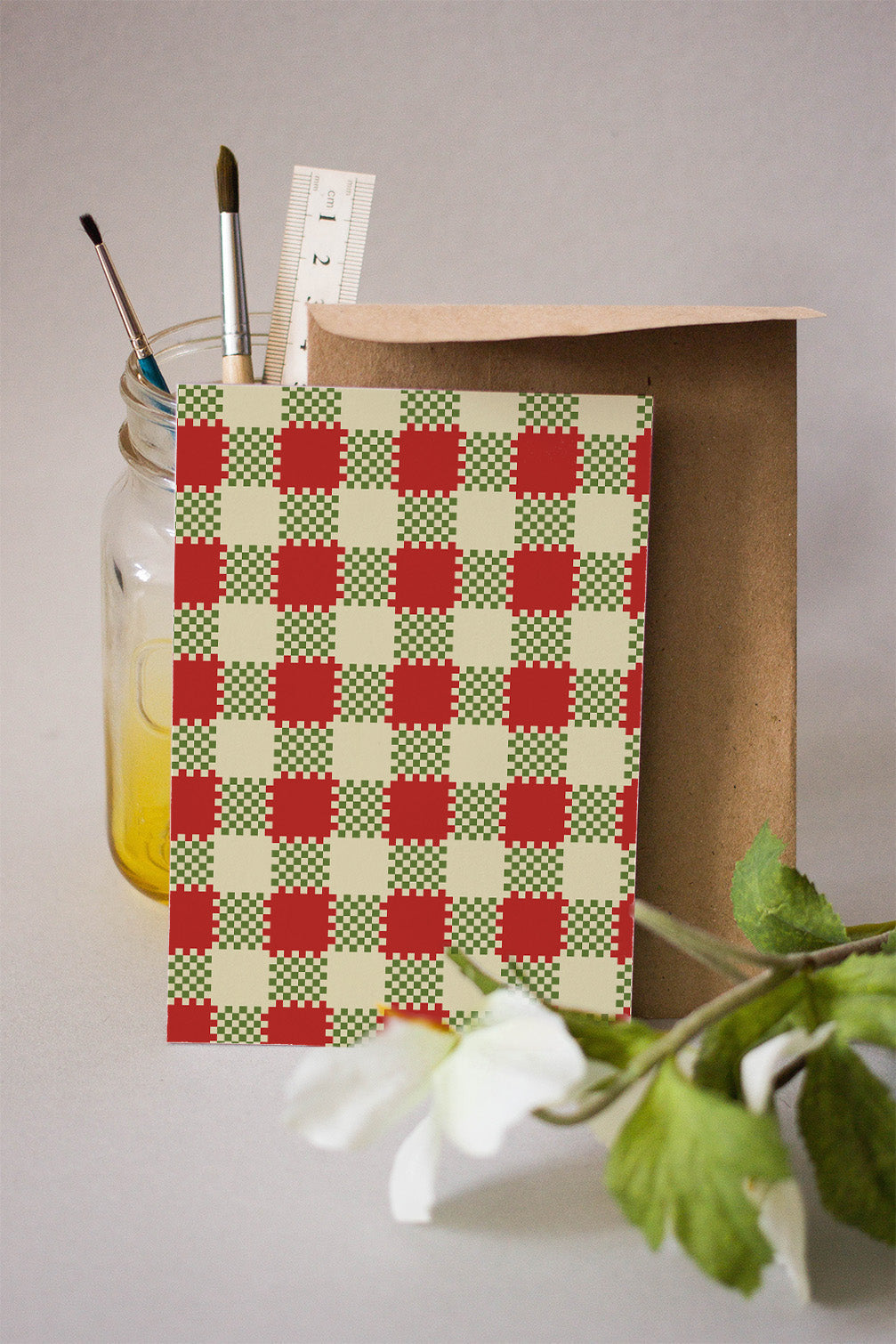 mistletoe stationary/greeting card (set of 4)