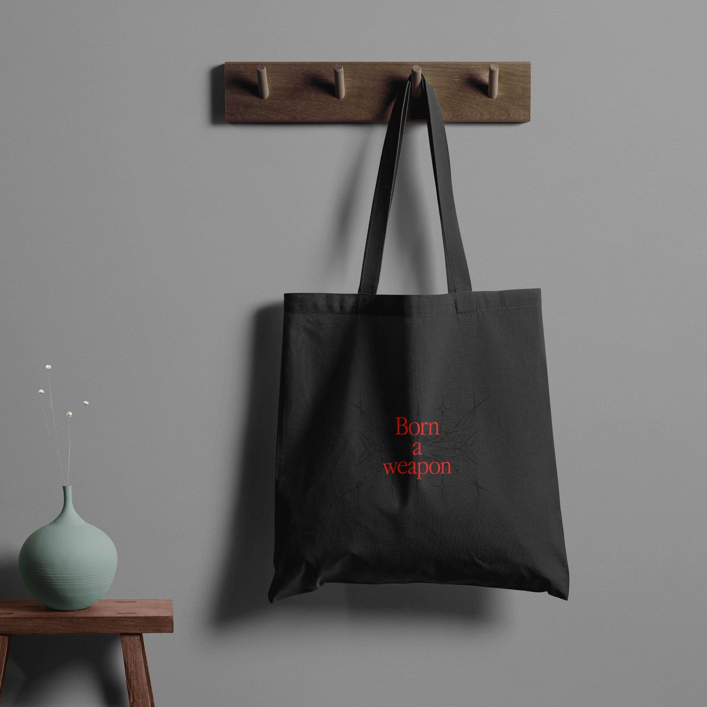 born a weapon trendy tote
