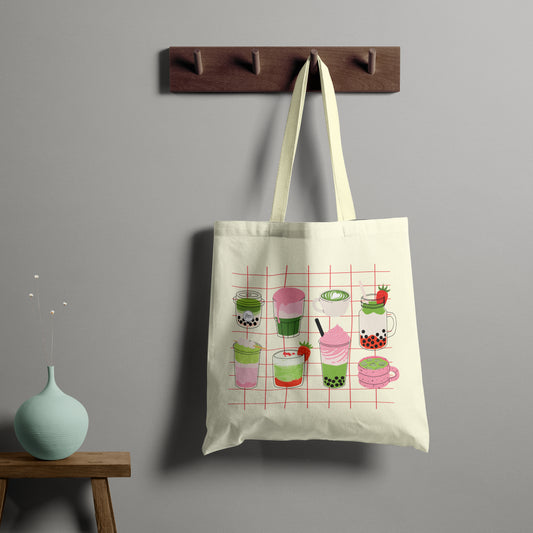 Cafe Trendy Tote - Beige