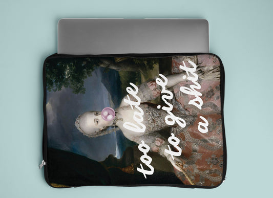 Too Late To Give A Shit Laptop Sleeve