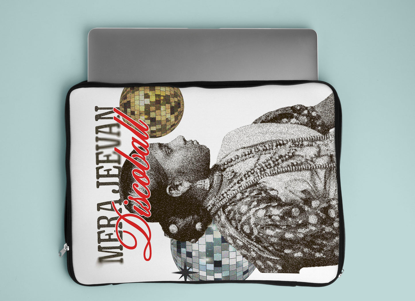mera jeevan discoball laptop sleeve