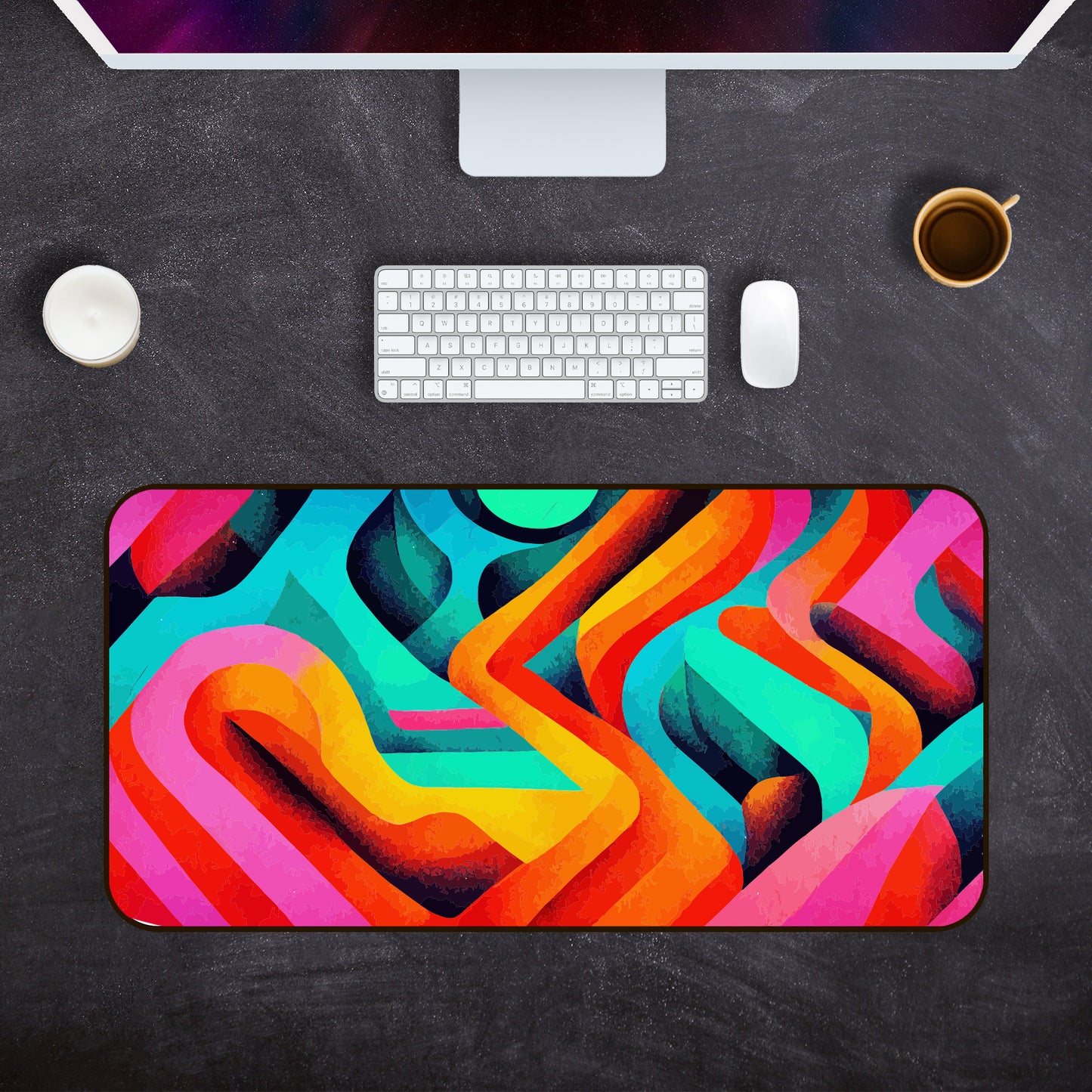 vibrant desk mat